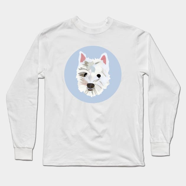 Max the Westie Long Sleeve T-Shirt by jeslorgra